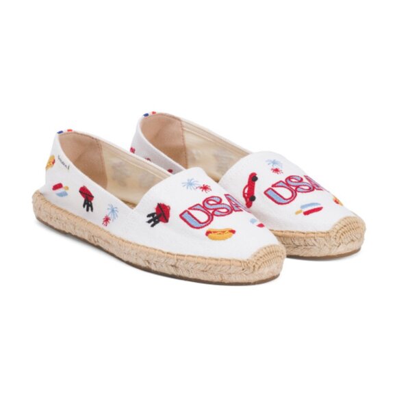 NEW SOLUDOS The Original Embroidered Espadrille Shoes white 257 3MT4 - Picture 2 of 6